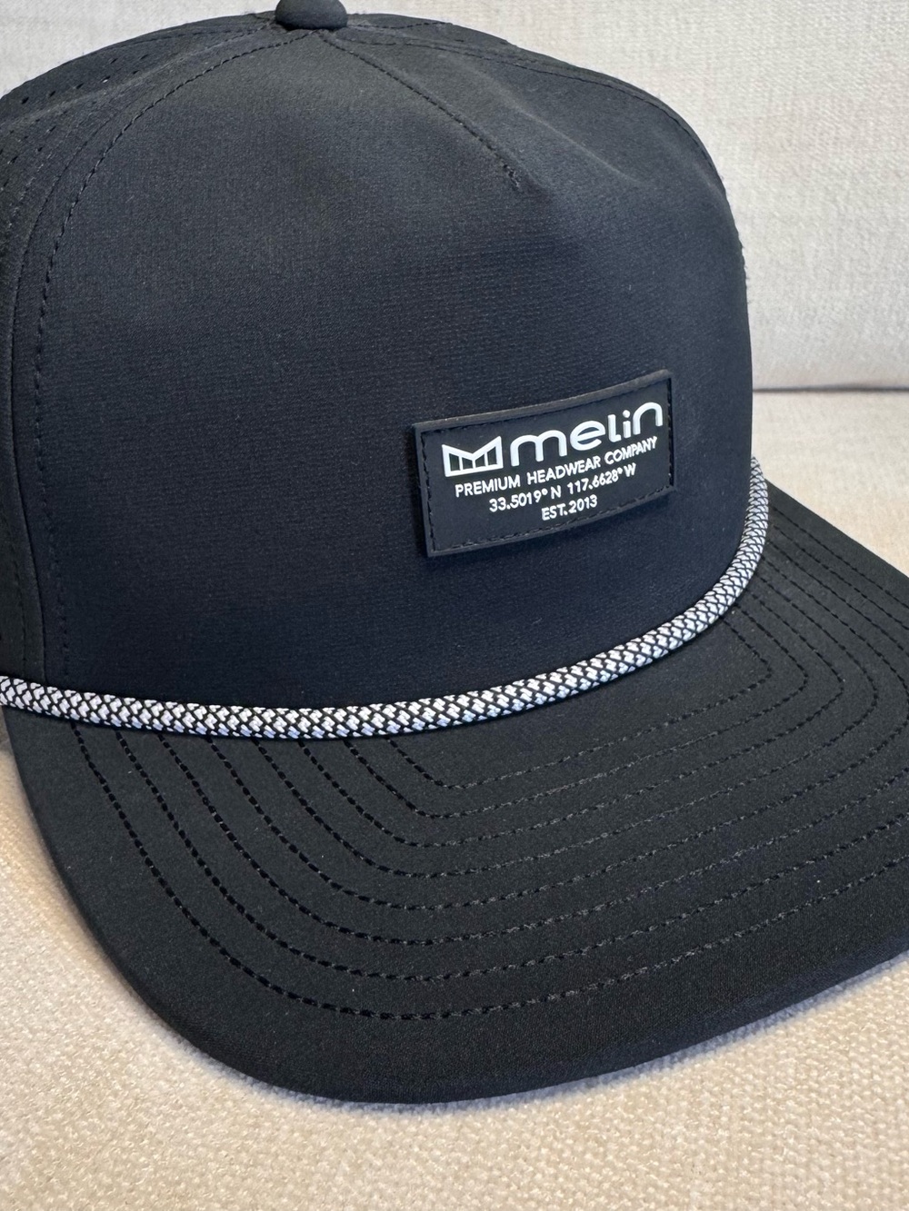 Melin Coronado Hydro Snapback Hat - Black / Classic Fit (New without Tags)